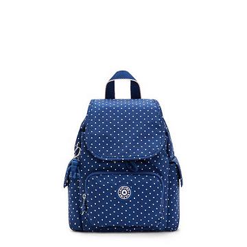 Kipling City Pack Mini Printed Backpack Hátizsák Kék | HU 2022RV